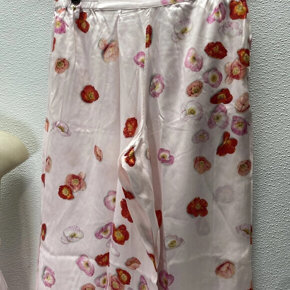 NEW LUNYA Women’s Washable Silk Cami Pant Lounge Set – California Poppy – Size M - Picture 11 of 13